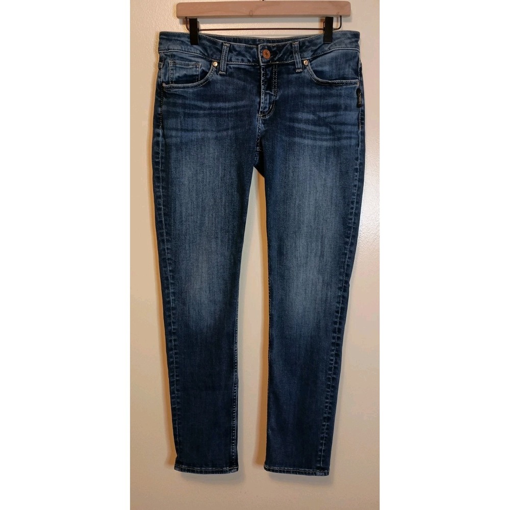 Silver Jeans Co Boyfriend Jeans Women's 30x29 Slim Leg Stretch Denim Dark Wash